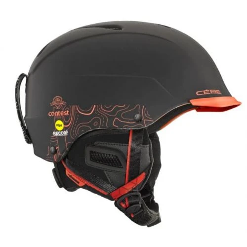 Cébé Contest Visor Ultimate MIPS Black Orange Topography Matte 3 Cébé Contest Visor Ultimate MIPS Black Orange Topography Matte