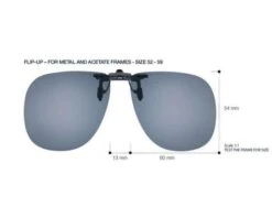 Centrostyle Clip-On Polarisant Relevable Minimaliste G15 - 60mm X 54mm