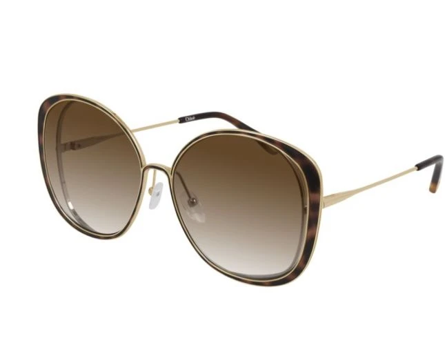 Chloé CH00036S Havana Gold Brown Lenses 3 Chloé CH00036S Havana Gold Brown Lenses