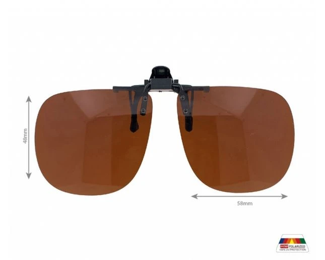 H.Maheo Face Solaire Polarisante Relevable GM Brun Cat 3 - Pour Lunette De Vue 3 H.Maheo Face Solaire Polarisante Relevable GM Brun Cat 3 - Pour Lunette De Vue