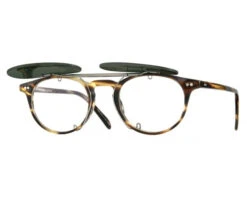 Oliver Peoples Clip-On Riley-R Flip-up Gold Brown Polarized