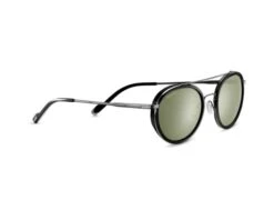 Serengeti Geary Shiny Black Acetate With Shiny Dark Gunmetal Metall Mineral Polarized 555nm